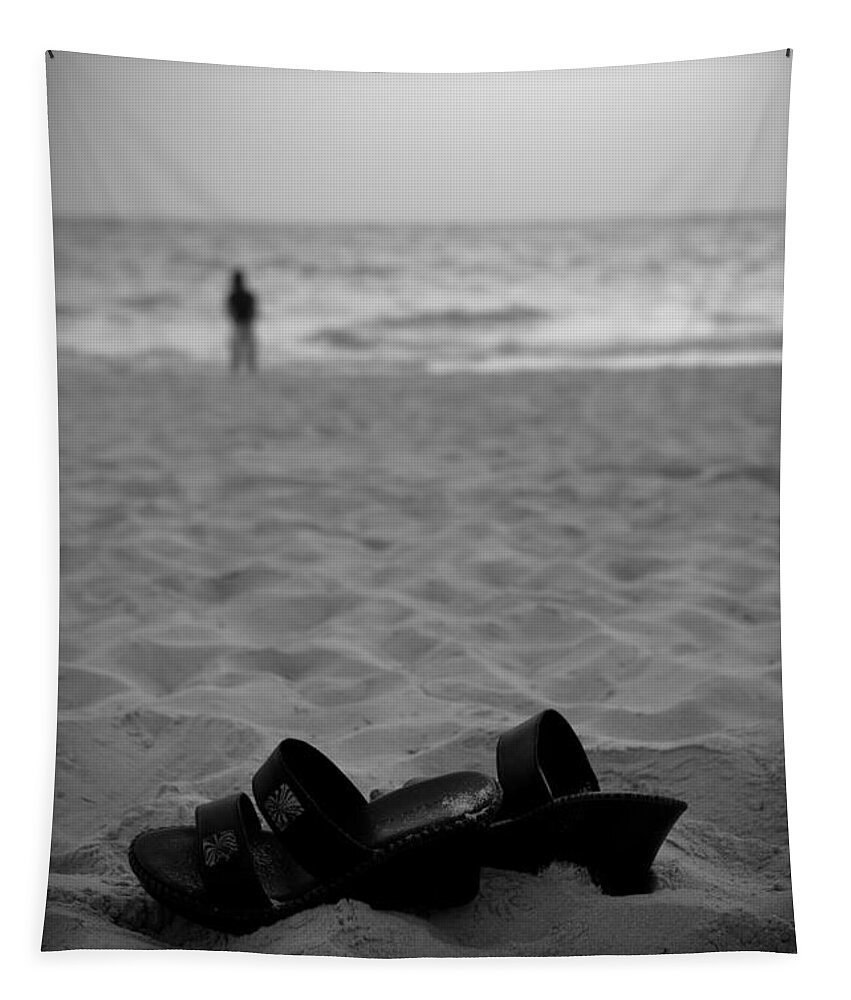 Beach Tapestry featuring the photograph Walk on the Beach by Sebastian Musial
