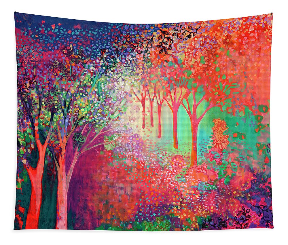 Tree Tapestry featuring the painting Walking Toward the Light by Jennifer Lommers
