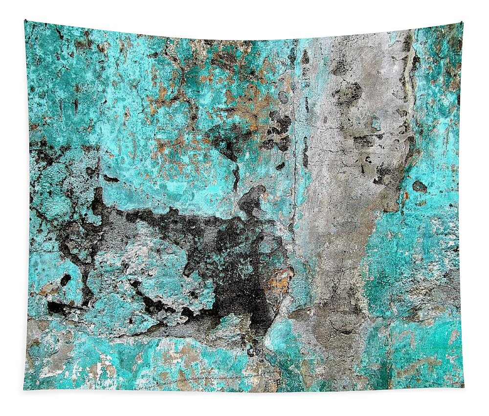 Texture Tapestry featuring the photograph Wall Abstract 219 by Maria Huntley