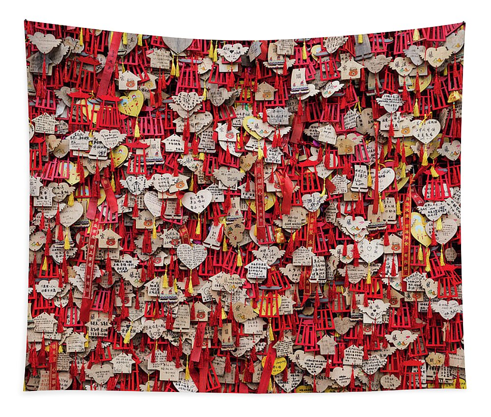 Wall Tapestry featuring the photograph Wall of Wishes by William Dickman