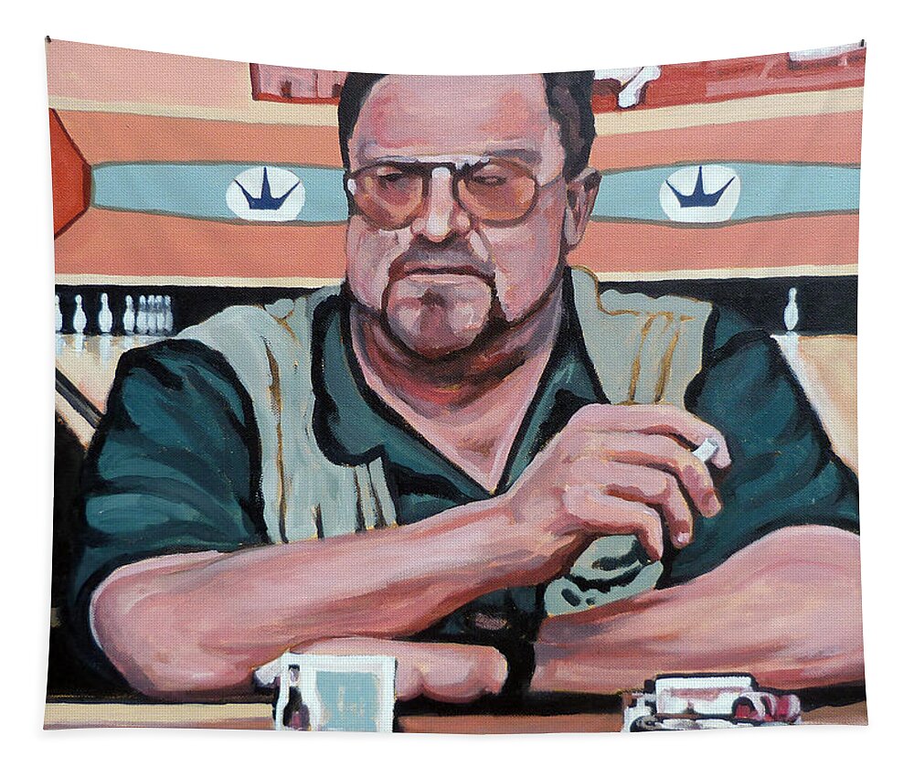 The Dude Tapestry featuring the painting Walter Sobchak by Tom Roderick