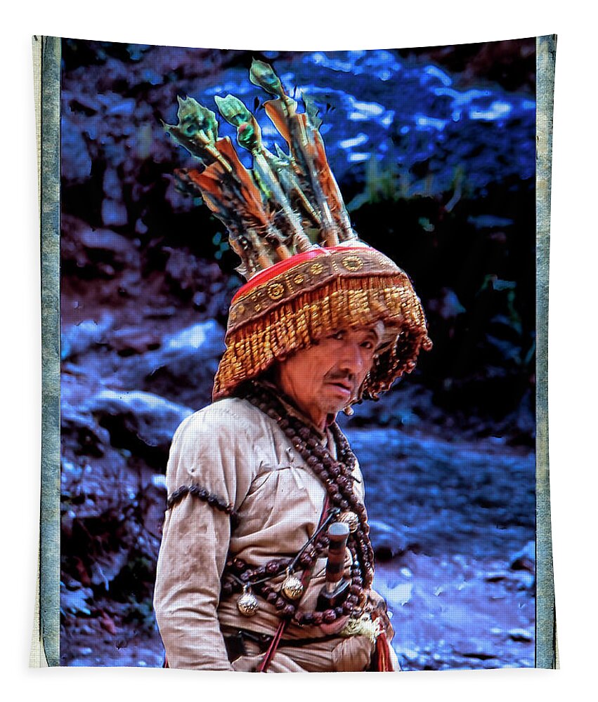 Vintage Polaroid Tapestry featuring the photograph Warlock by Dominic Piperata