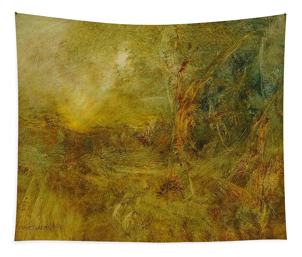 Warm Earth Tapestry featuring the painting Warm Earth 72 by David Ladmore