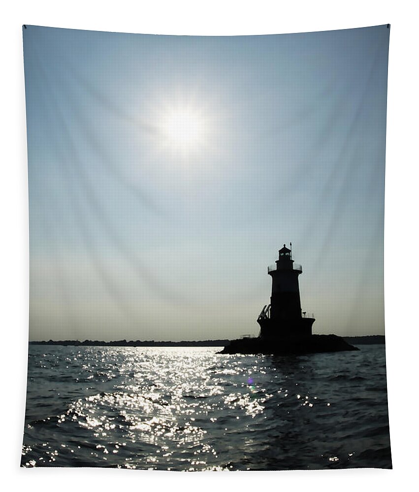 Lighthouse Tapestry featuring the photograph Warm Like the Evening Sun by Xine Segalas