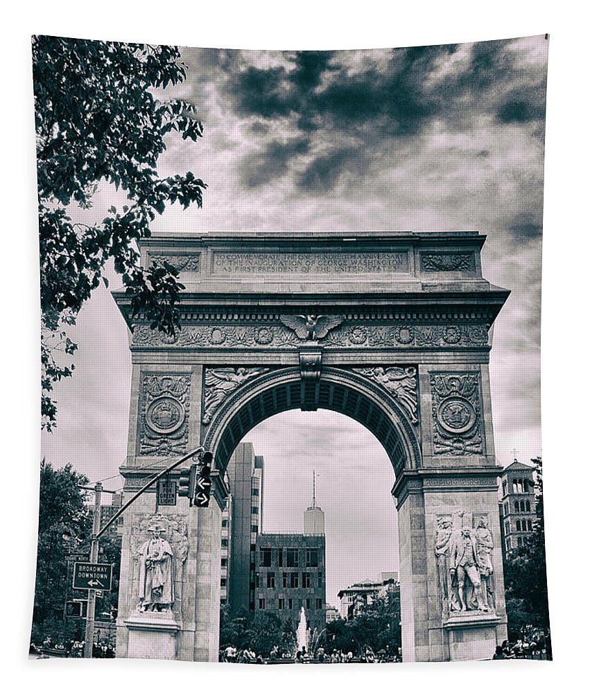 Architecture Tapestry featuring the photograph Washington Square Arch by Jessica Jenney