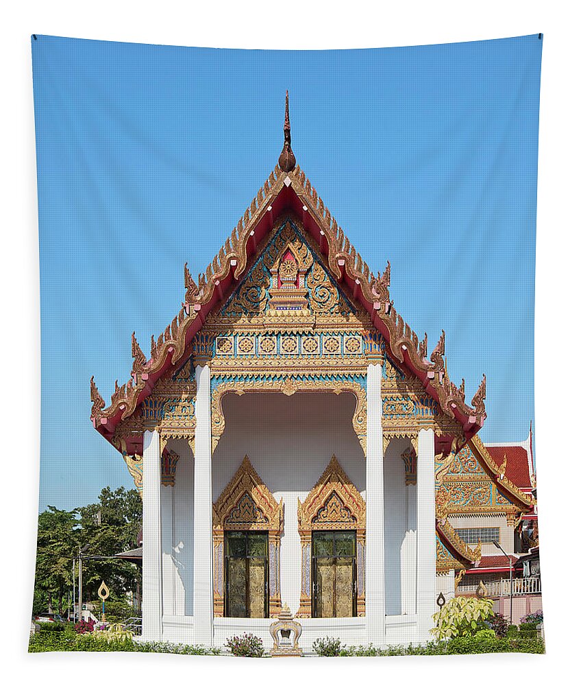 Scenic Tapestry featuring the photograph Wat Bangphratoonnok Phra Ubosot DTHB0556 by Gerry Gantt