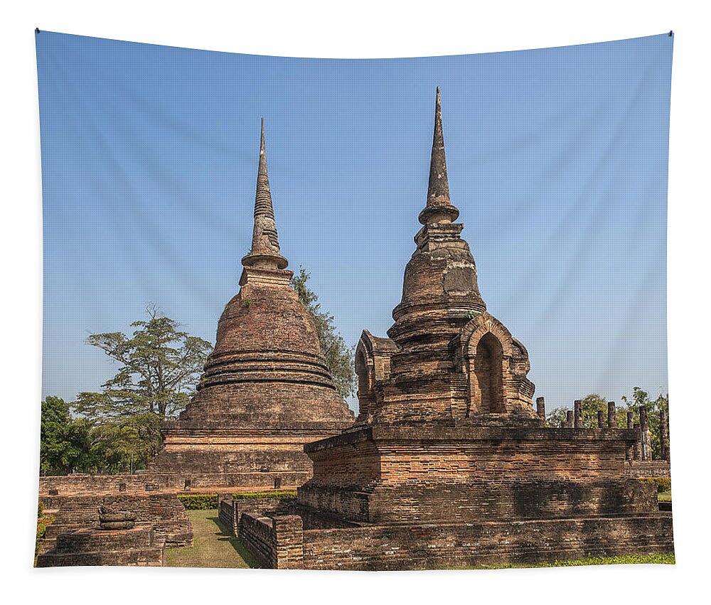 Temple Tapestry featuring the photograph Wat Sa Si Chedi DTHST0090 by Gerry Gantt