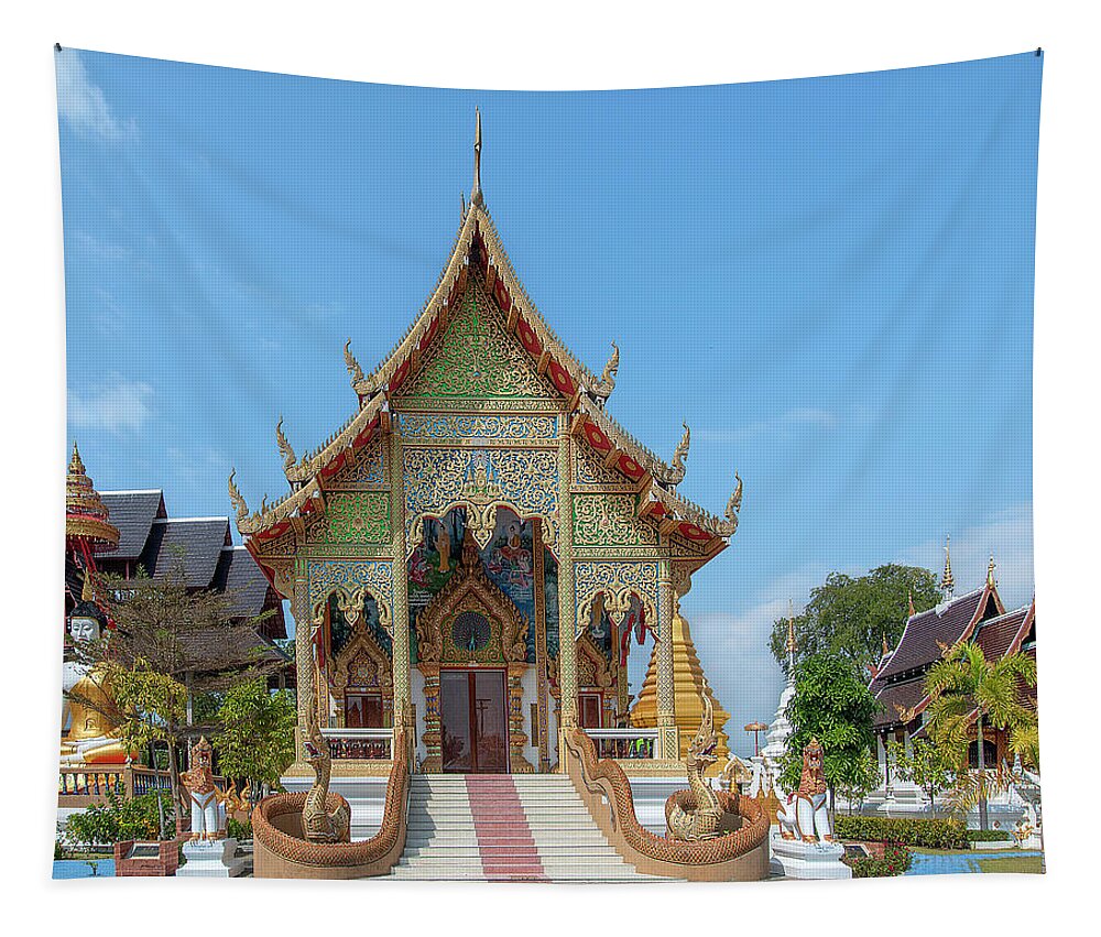 Scenic Tapestry featuring the photograph Wat San Pu Loei Phra Wihan DTHCM2258 by Gerry Gantt