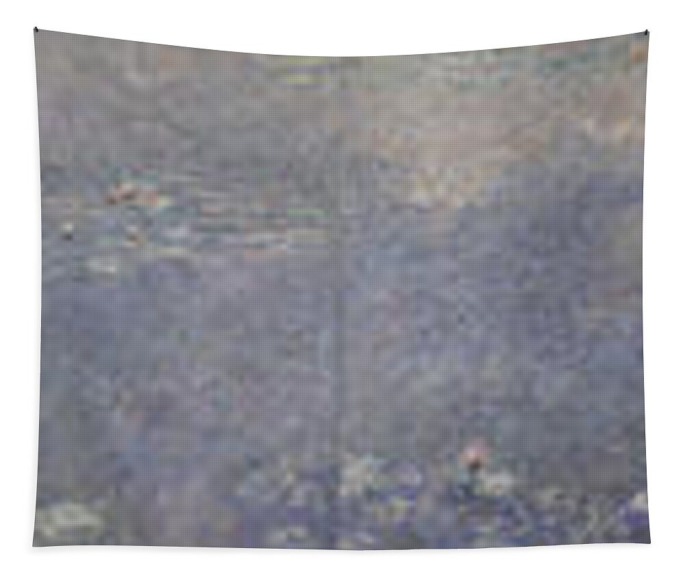 Claude Monet Tapestry featuring the painting Water Lilies - The Two Willows by Claude Monet