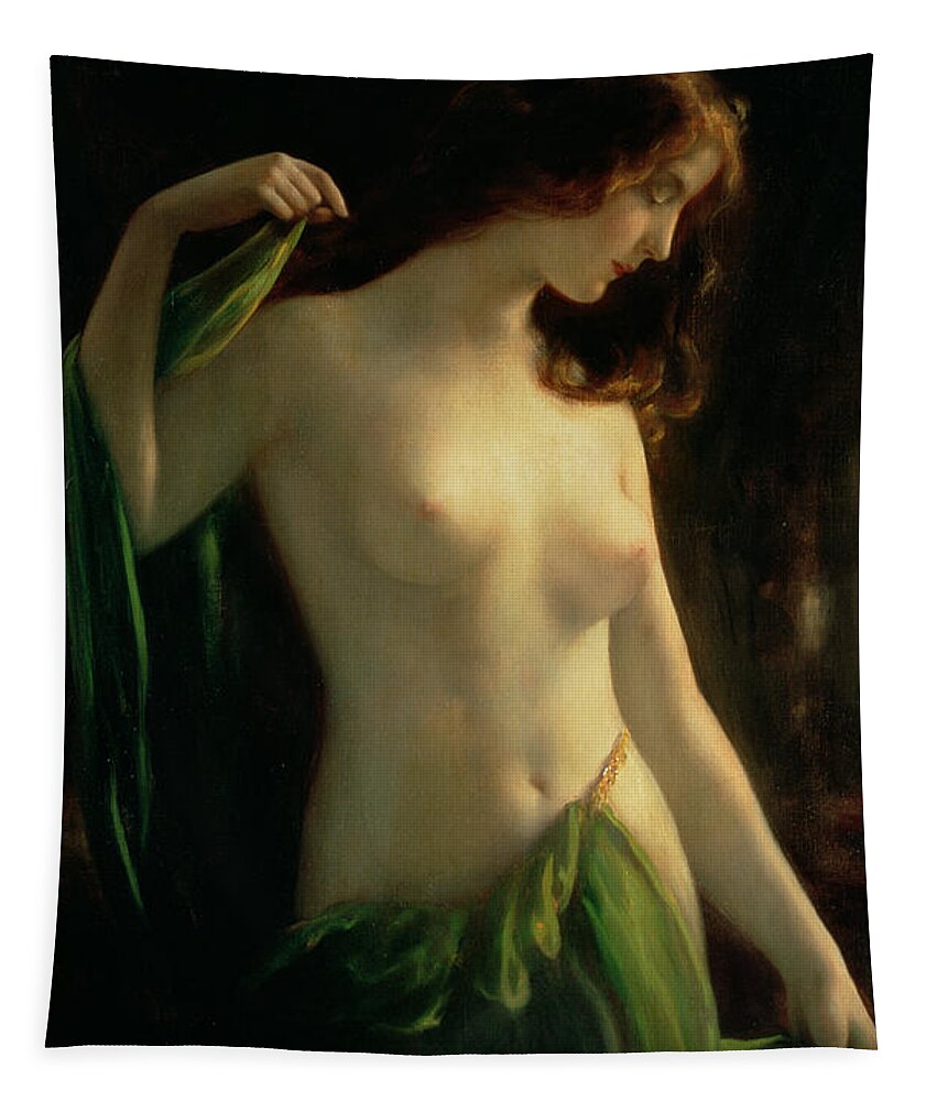 Water Nymph Tapestry featuring the painting Water Nymph by Otto Theodor Gustav Lingner
