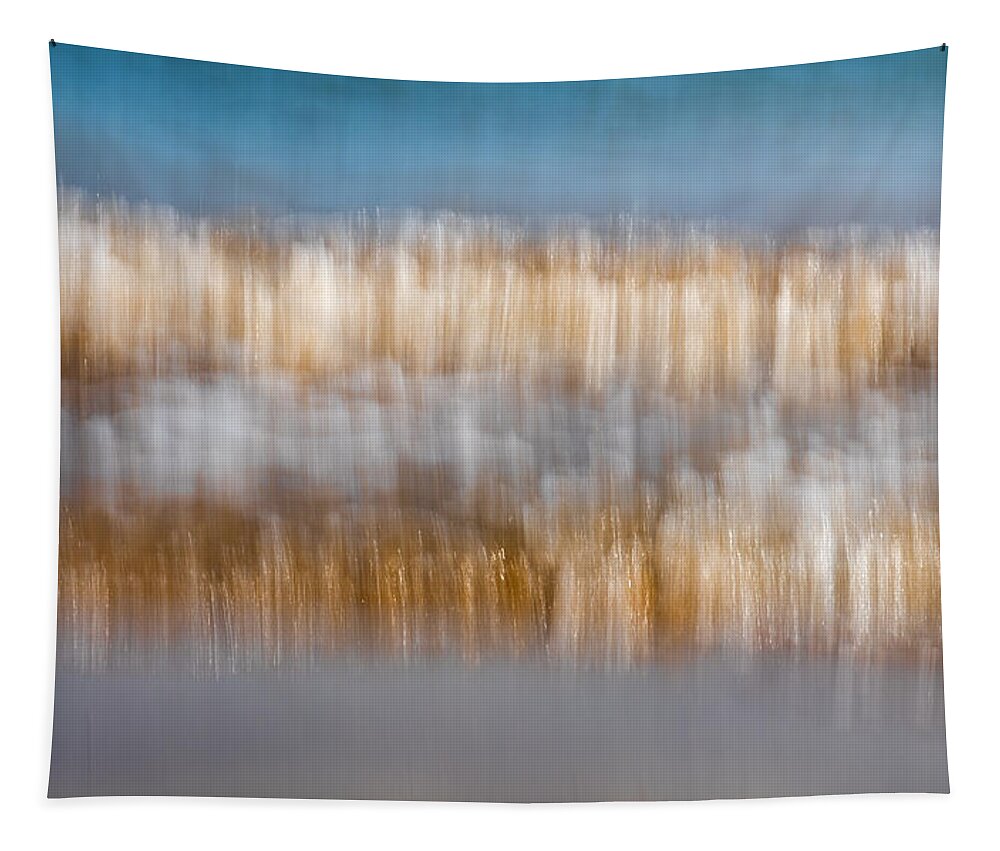 Abstract Tapestry featuring the photograph Water waves abstract by Michalakis Ppalis