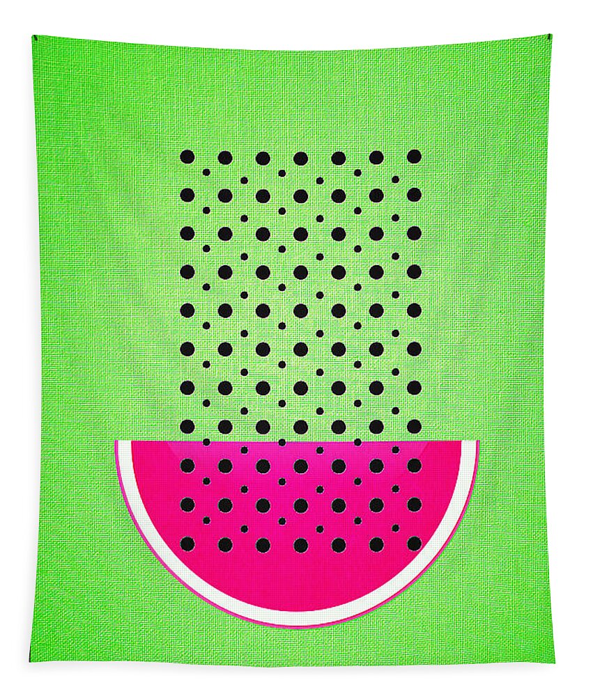Watermelon Tapestry featuring the digital art Watermelon by Binka Kirova