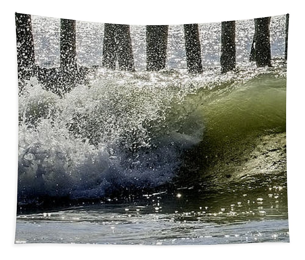 Beach Tapestry featuring the photograph Wave#7 by WAZgriffin Digital