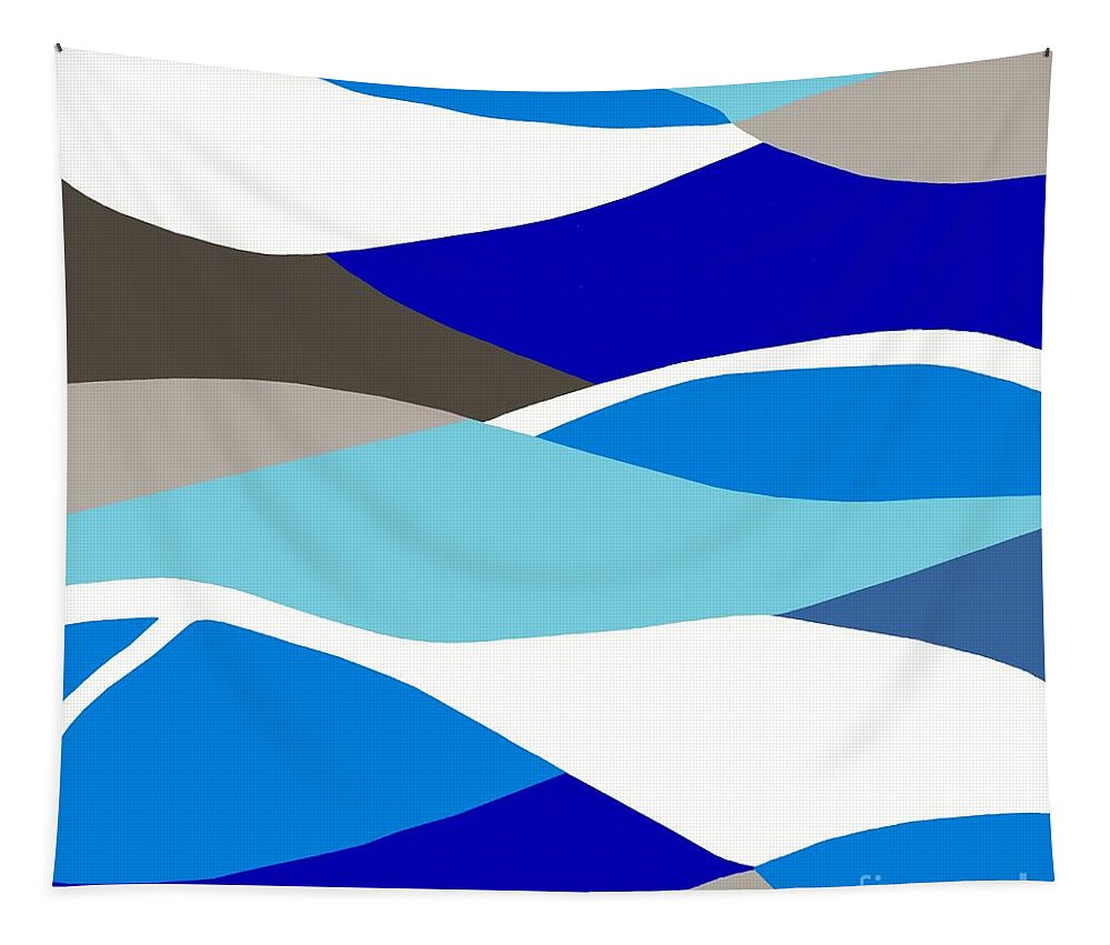 Wave Tapestry featuring the painting Waves by Eloise Schneider Mote