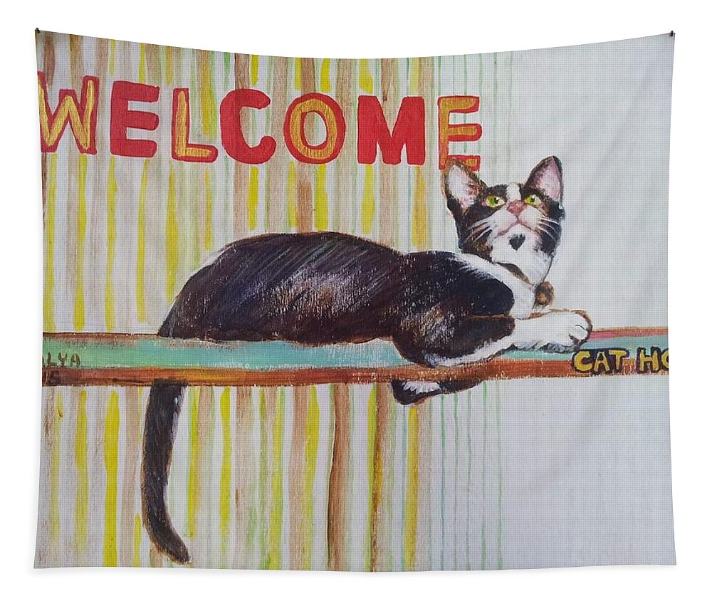 Gatchee Tapestry featuring the photograph Welcome by Sukalya Chearanantana