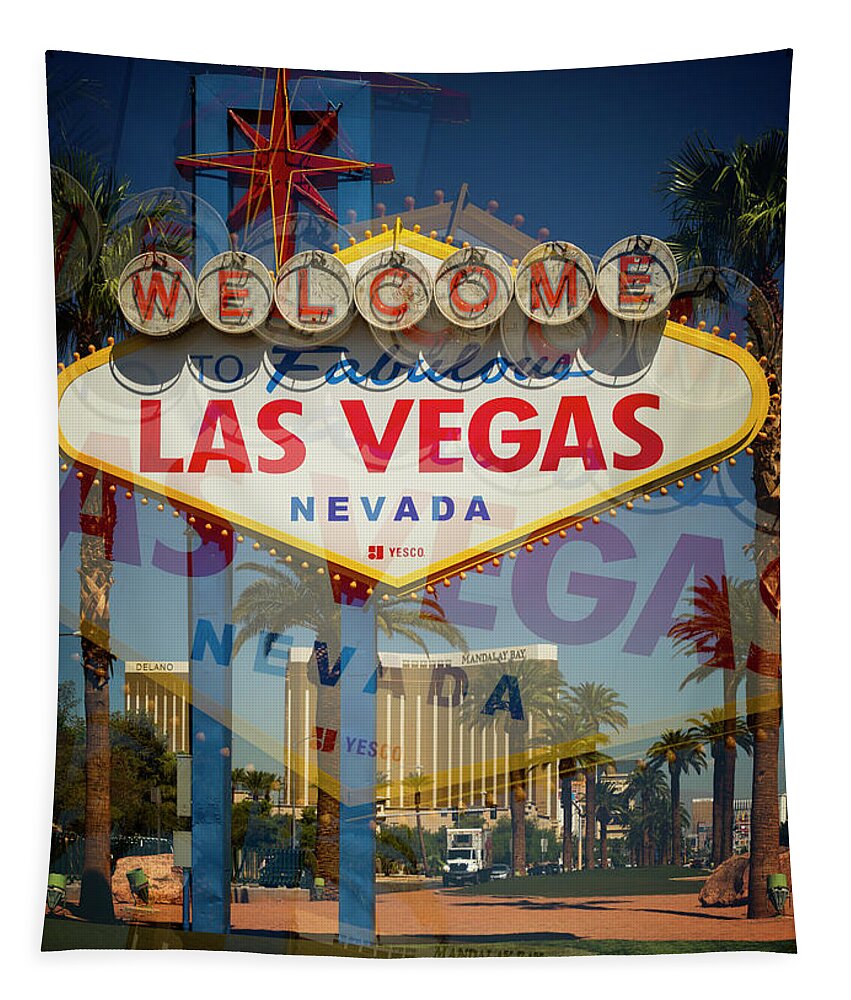 Las Tapestry featuring the photograph Welcome To Vegas XIII by Ricky Barnard