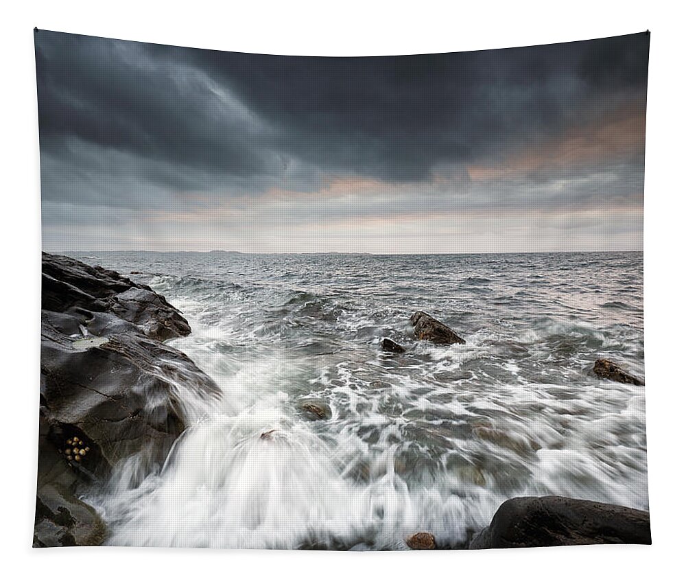 Kintyre Tapestry featuring the photograph West Coast Shore by Grant Glendinning