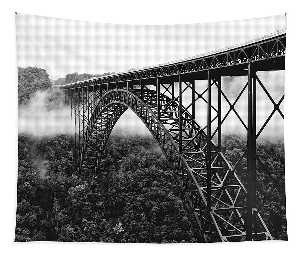new River Gorge Bridge Tapestry featuring the photograph West Virginia - New River Gorge Bridge by Brendan Reals