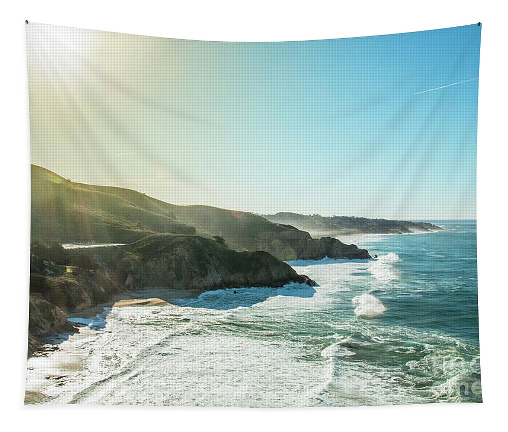 Cliff Tapestry featuring the photograph Westcoast highway number 1 sunny coast by Amanda Mohler
