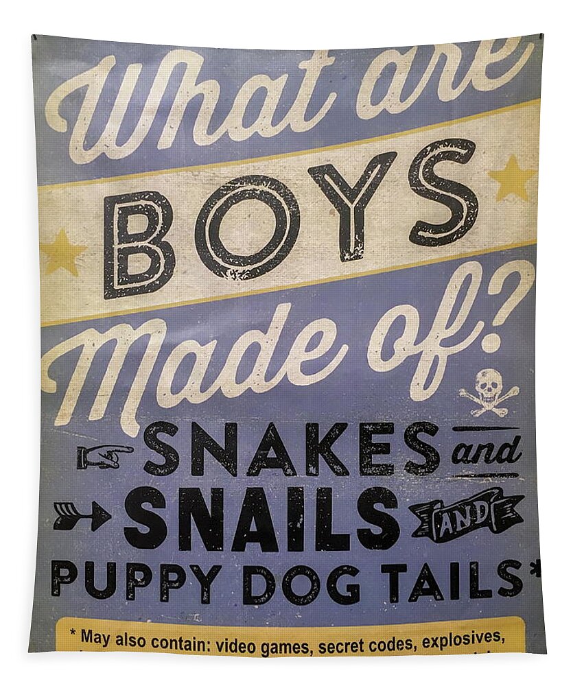Reid Callaway What Are Boys Made Of Tapestry featuring the photograph What Are Boys Made Of Signage Art by Reid Callaway