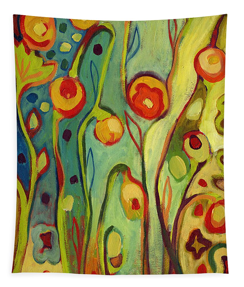 Floral Tapestry featuring the painting Where Does Your Garden Grow by Jennifer Lommers
