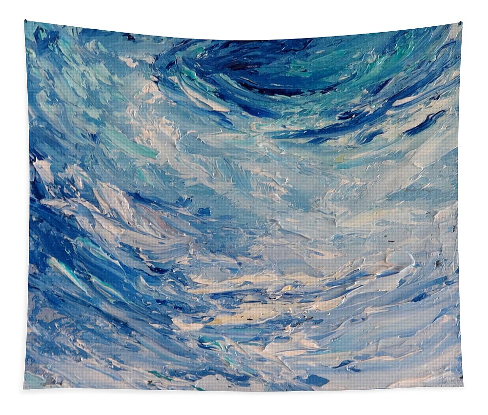 Ocean Tapestry featuring the painting Whirlpool by Fred Wilson