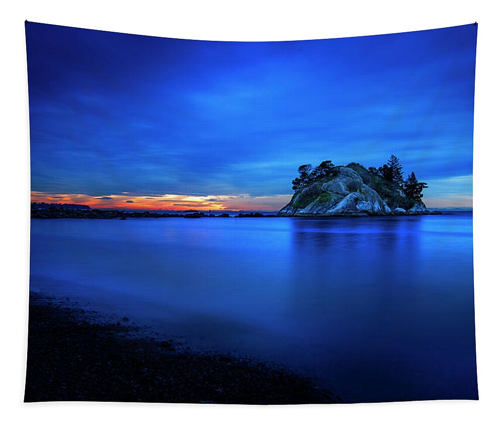 Ocean Tapestry featuring the photograph Whytecliff Sunset by John Poon