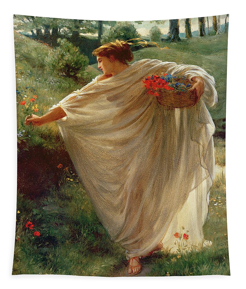Wild Tapestry featuring the painting Wild Blossoms by Edward John Poynter