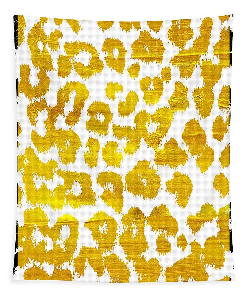 Leopard Fur Tapestry featuring the painting Wild Thing Leopard Pattern by Mindy Sommers