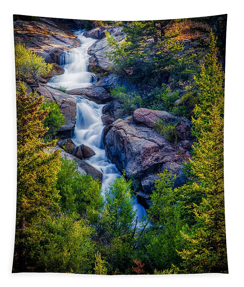 Canyon Tapestry featuring the photograph Wilderness Stepfalls by Rikk Flohr