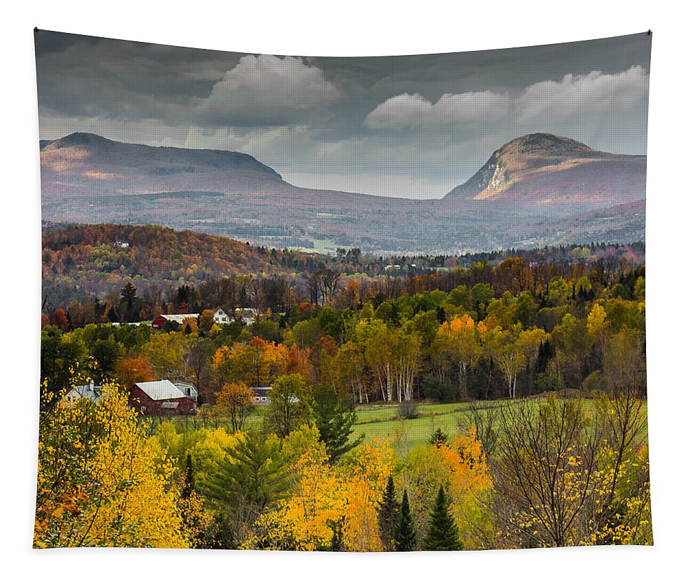 Fall Tapestry featuring the photograph Willoughby Gap Late Fall by Tim Kirchoff