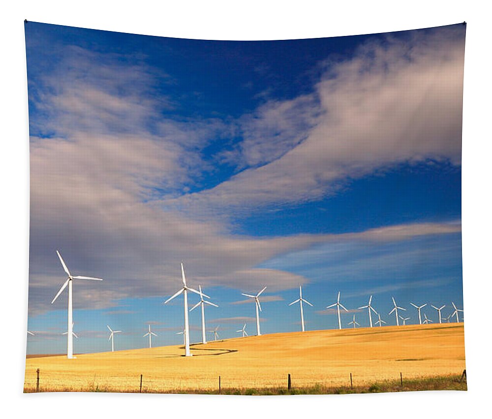 Wind Tapestry featuring the photograph Wind Farm Against the Sky by Todd Kreuter