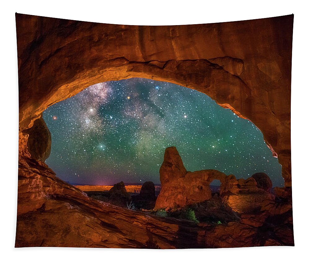 Night Sky Tapestry featuring the photograph Window to the Heavens by Darren White