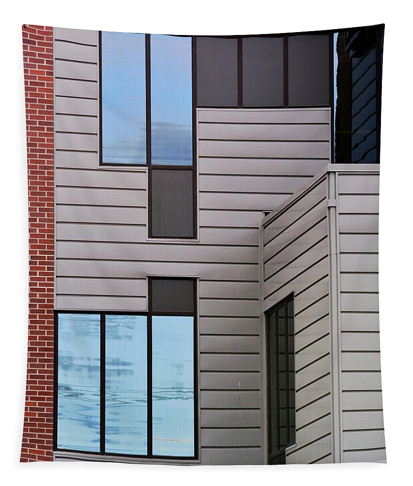 Windows Tapestry featuring the photograph Window Wall Geometrics by Kae Cheatham