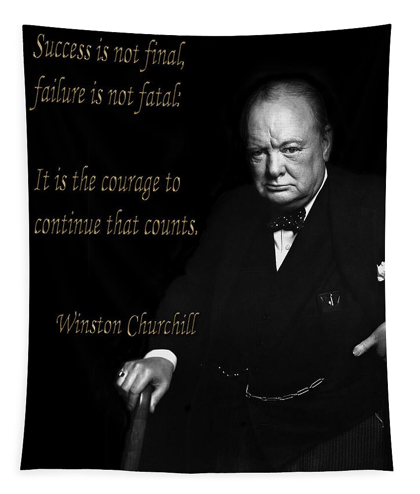 Winston Churchill Tapestry featuring the photograph Winston Churchill 1 by Andrew Fare
