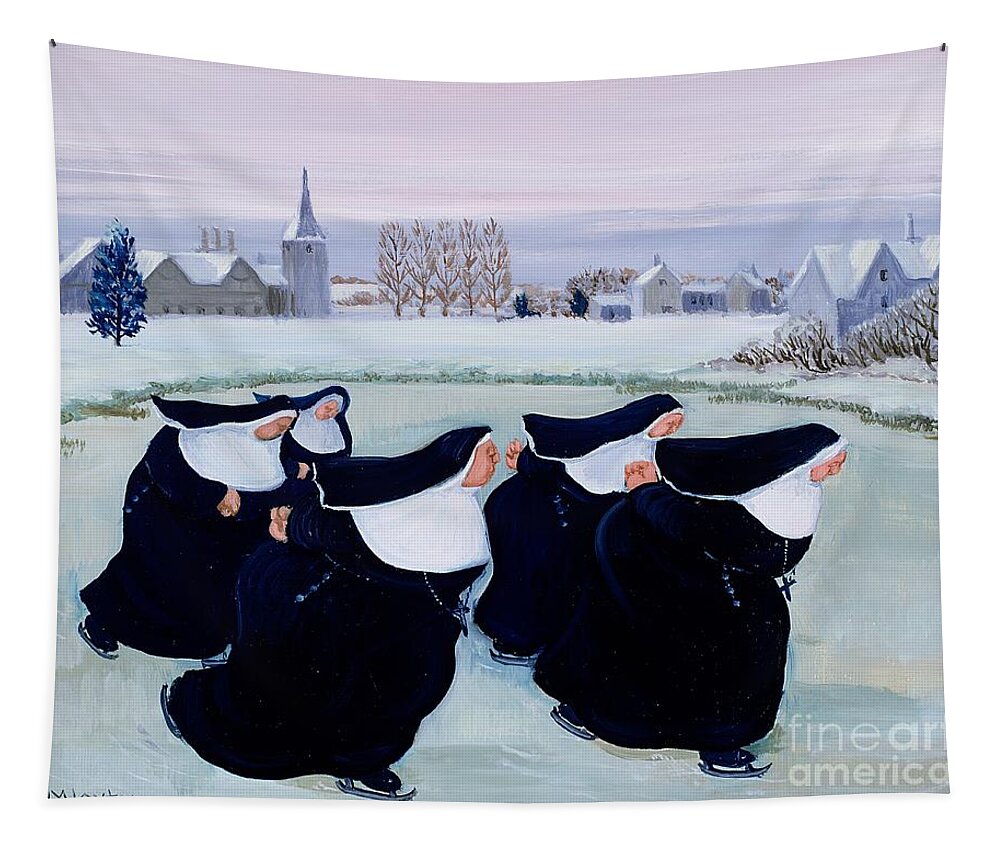 Habit Tapestry featuring the painting Winter at the Convent by Margaret Loxton