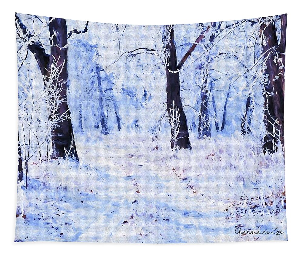 Snow Tapestry featuring the digital art Winter Landscape 2 by Charmaine Zoe