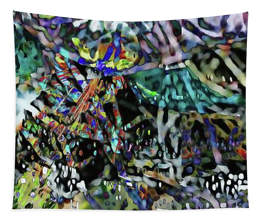 Abstract Tapestry featuring the photograph Wired by Kathy Bassett