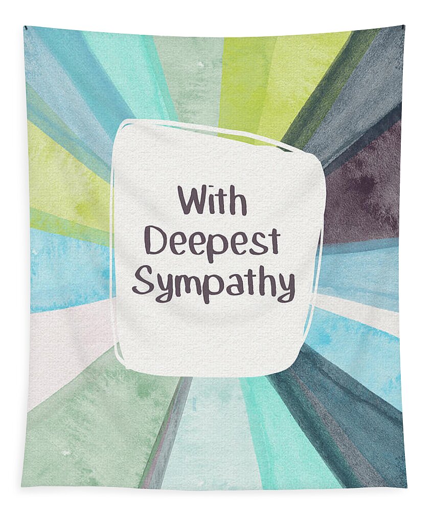 Sympathy Card Tapestry featuring the mixed media With Deepest Sympathy- Art by Linda Woods by Linda Woods