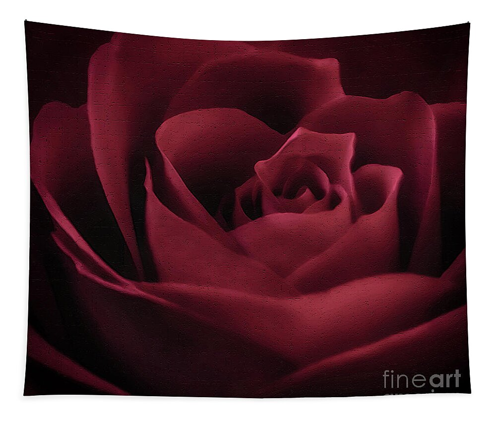 With This Rose Tapestry featuring the photograph With This Rose by Charlie Cliques