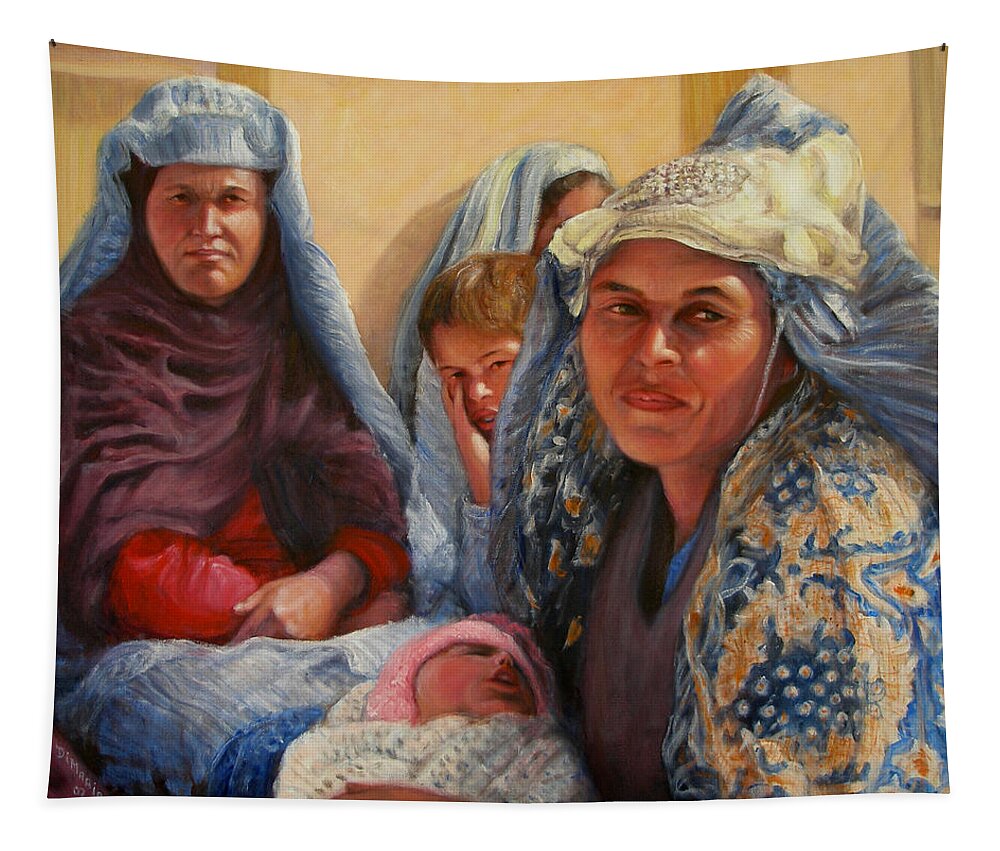 Realism Tapestry featuring the painting Women of War by Donelli DiMaria