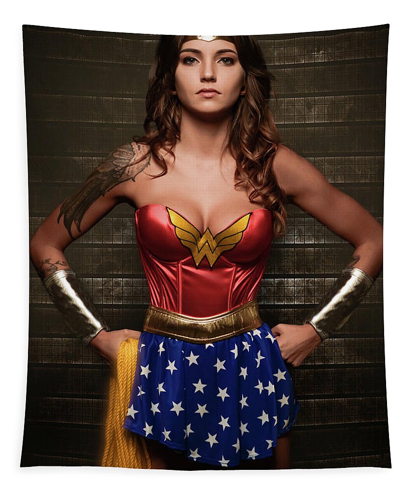 Adult Tapestry featuring the photograph Wonder Woman by Jt PhotoDesign