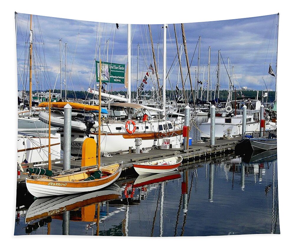 Wooden Boats-boats Tapestry featuring the photograph Wooden Boats on the Water by Scott Cameron