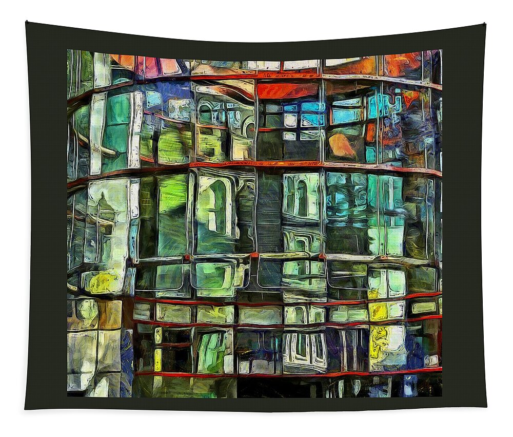 Hdr Tapestry featuring the photograph World Trade Center Portland by Thom Zehrfeld