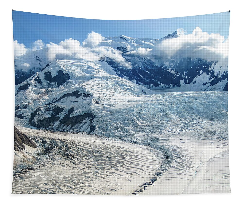 Alaska Tapestry featuring the photograph Wrangell Alaska Glacier by Benny Marty