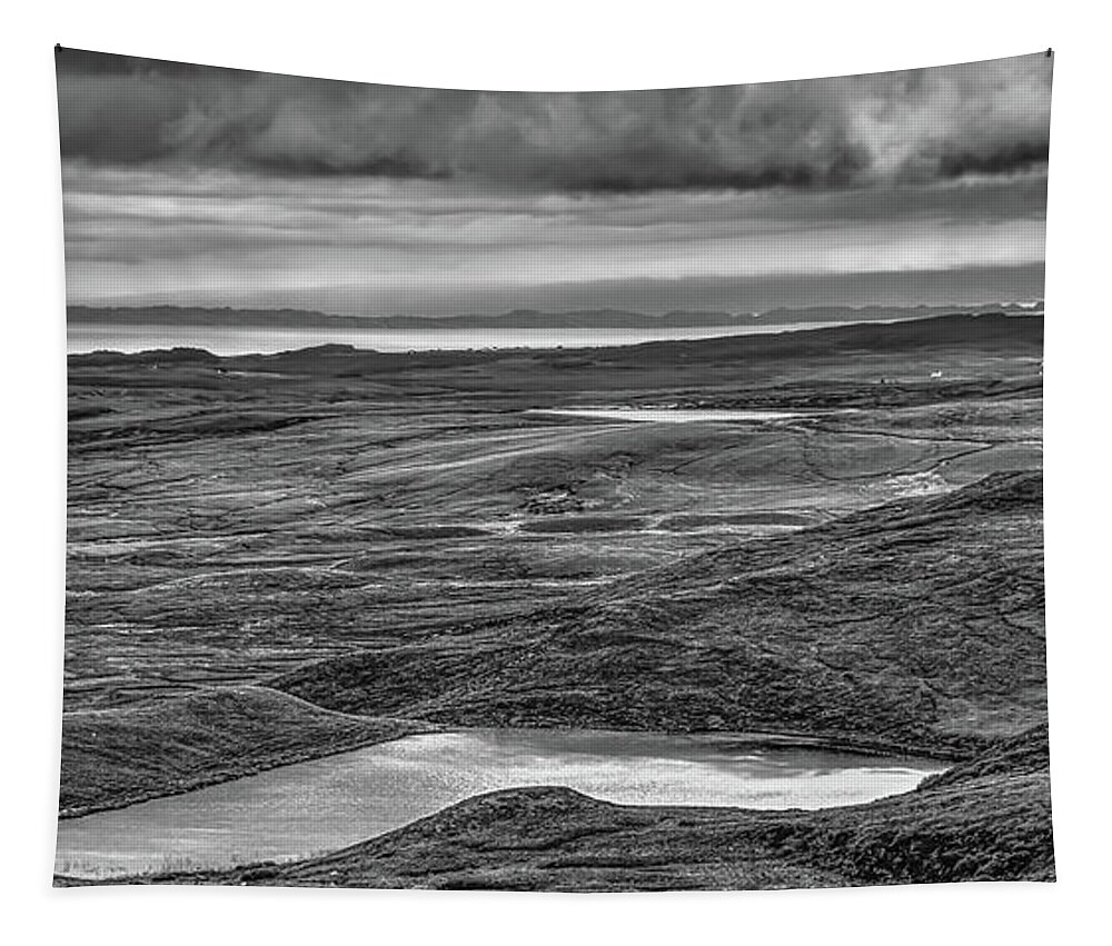 Landscape Tapestry featuring the photograph Yellow Autumn BW #g8 by Leif Sohlman