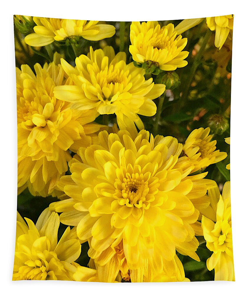 Flowers Tapestry featuring the photograph Yellow Flowers by Lisa Pearlman