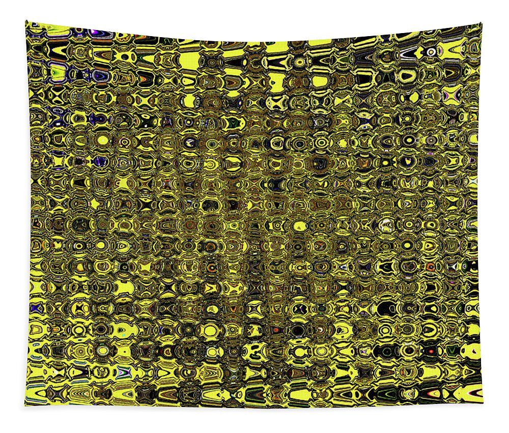 Yellow Janca Abstract # 2699e3 Tapestry featuring the digital art Yellow Janca Abstract # 2699e3 by Tom Janca