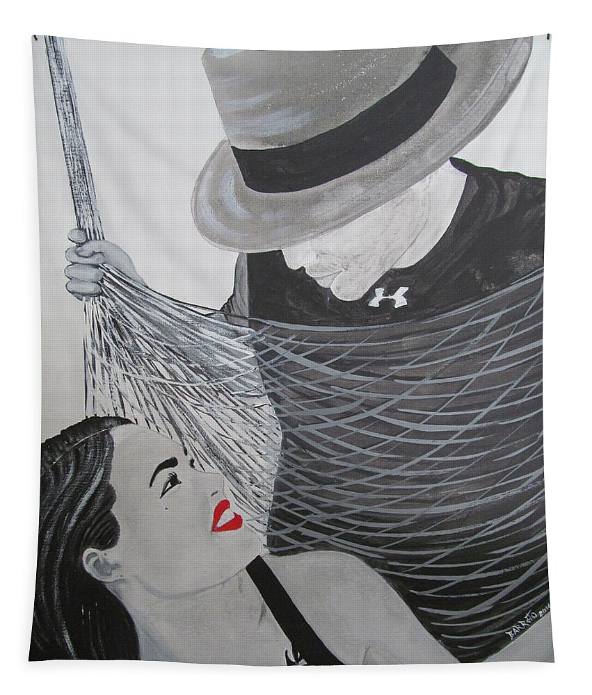 Love Tapestry featuring the painting You Are The One by Gloria E Barreto-Rodriguez