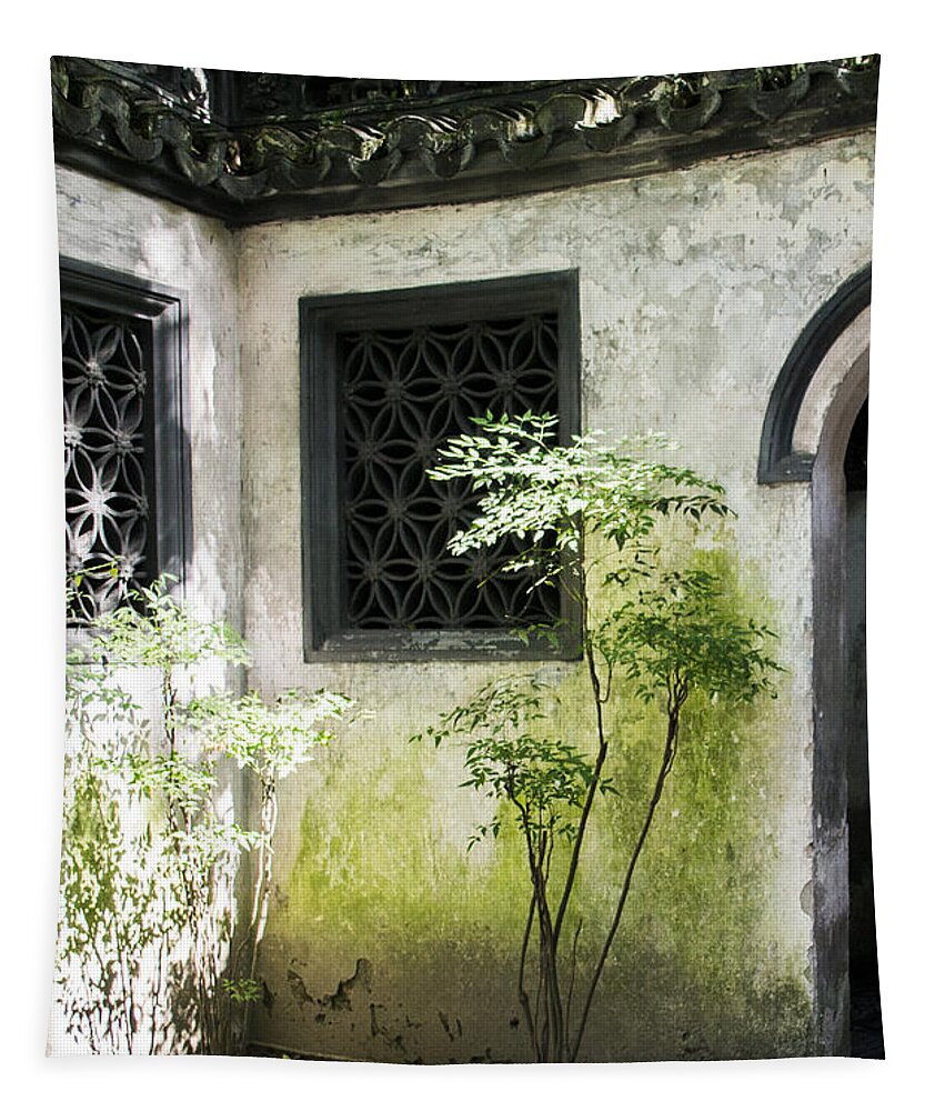 Yuan Gardens Tapestry featuring the photograph Yuan Garden by Angela DeFrias